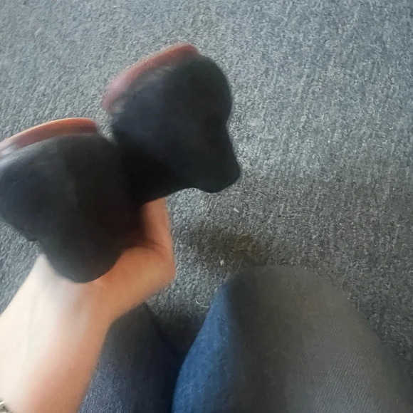 Tory Burch Georgia Black Suede Square Toe Ballet Flats with Emblem, size 9 - Picture 8 of 8